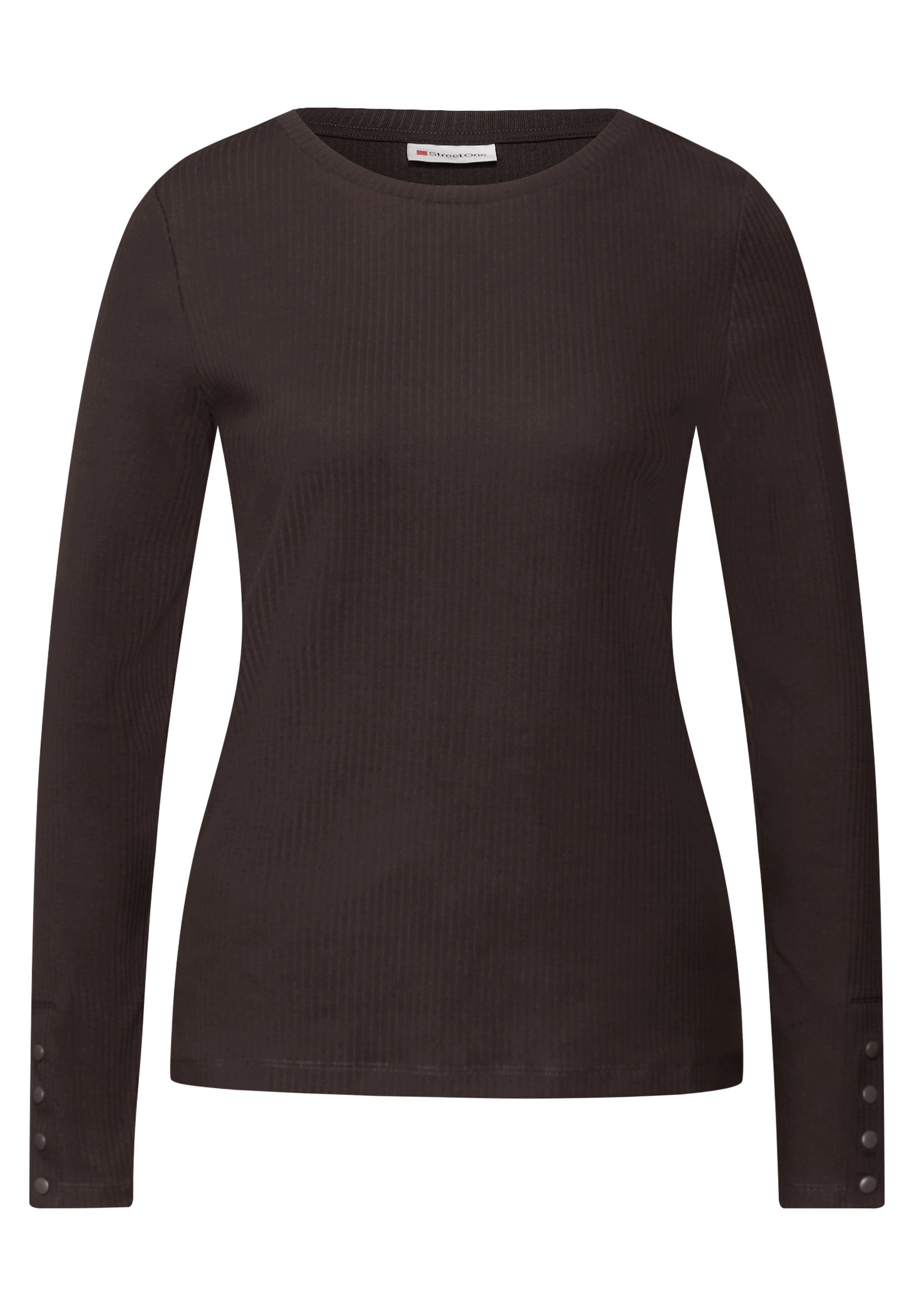 Langarmshirt aus Bio-Baumwolle - 16866-deep roast brown - Braun