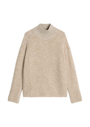 Strickpullover aus Bouclé - 915-chalky mauve melange - Beige