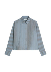 Bluse gestreift aus Viskosemix - O94-multi - Blau