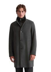 Mantel aus Wollmix - 989-dark grey melange - Grau