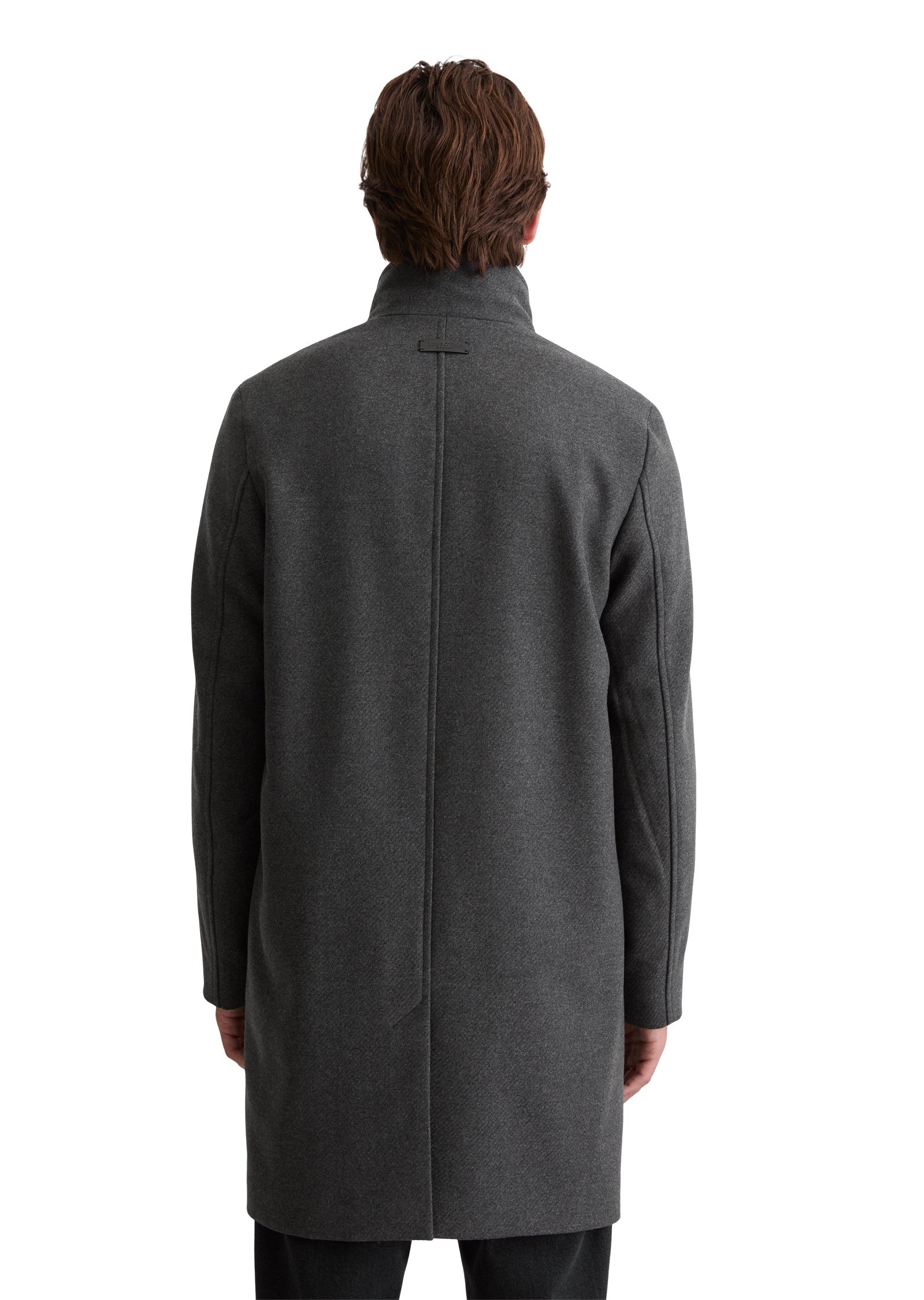 Mantel aus Wollmix - 989-dark grey melange - Grau