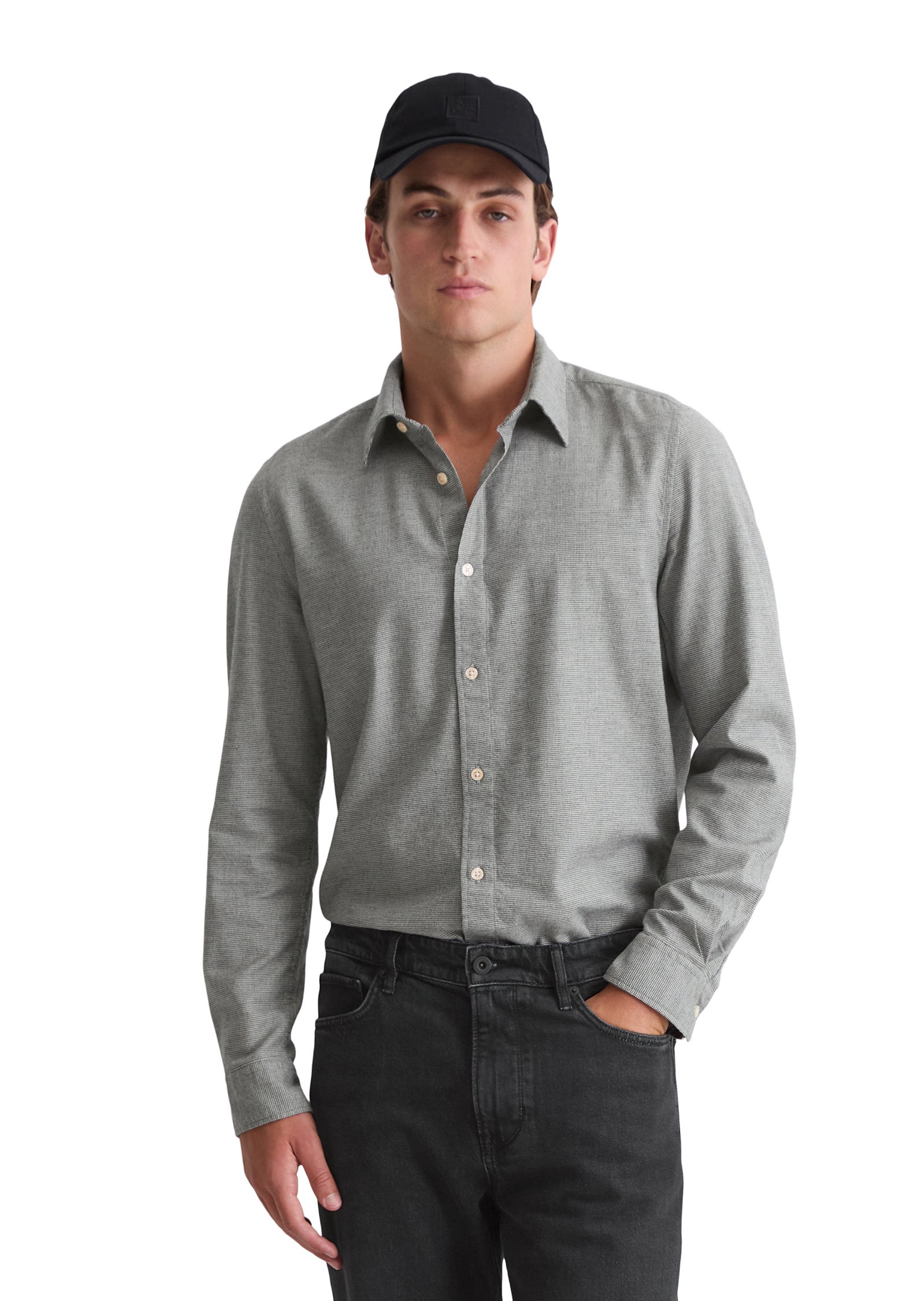 Freizeithemd Shaped Fit - J95-multi/grey melange - Grau