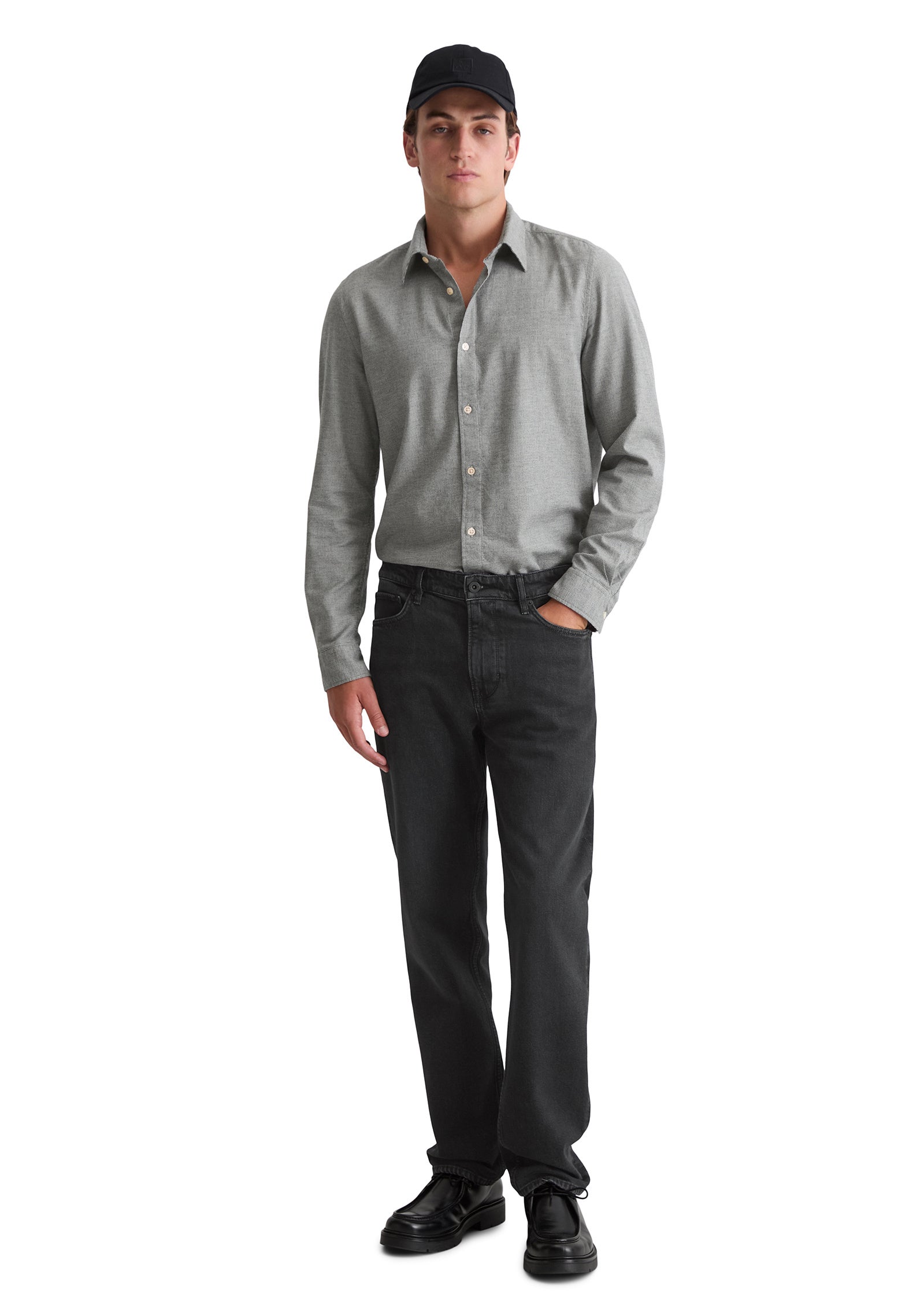 Freizeithemd Shaped Fit - J95-multi/grey melange - Grau