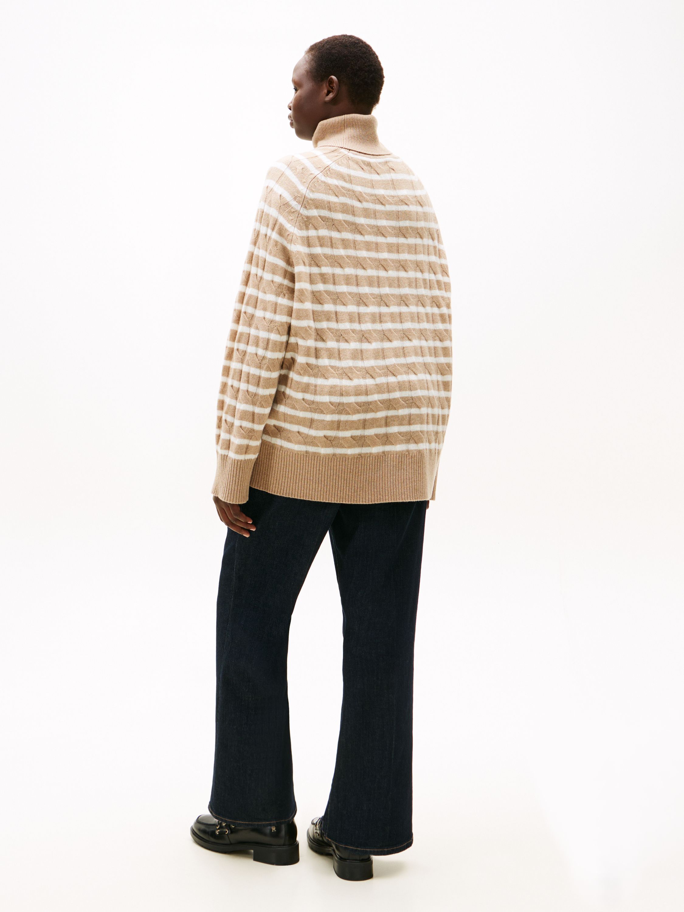 Rollkragenpullover - 0AJ-BEIGE - Braun | Weiß