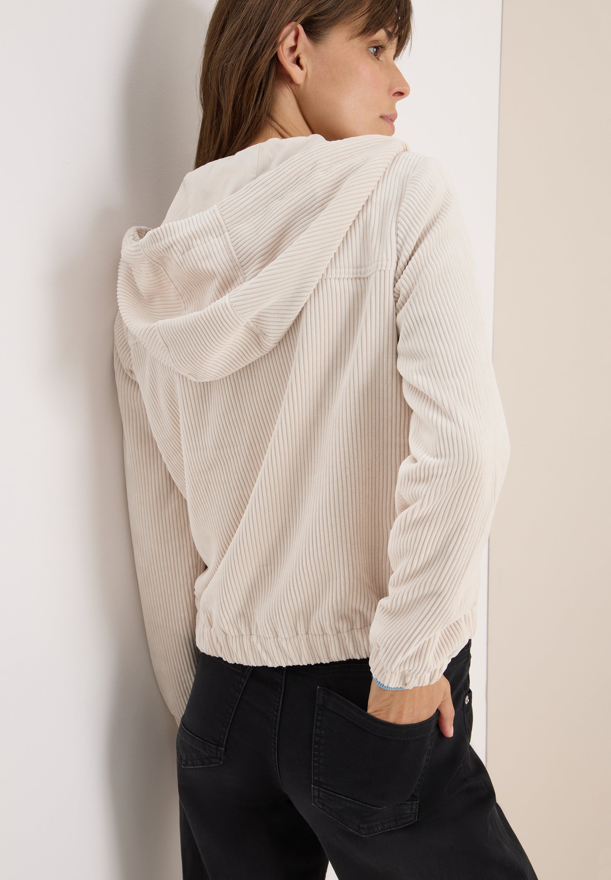 Cordjacke - 16983 oat milk beige - Creme