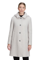 Mantel aus Wollmix - 9709-Light Grey Melange - Grau