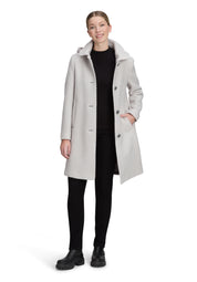 Mantel aus Wollmix - 9709-Light Grey Melange - Grau