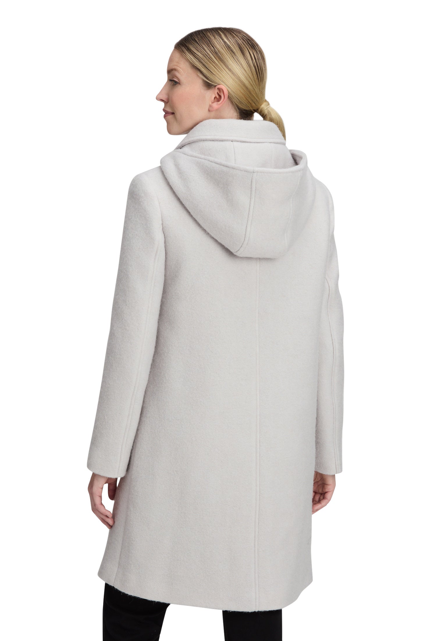 Mantel aus Wollmix - 9709-Light Grey Melange - Grau