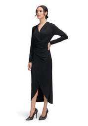 Abendkleid mit V-Ausschnitt - 9045-Black - Schwarz