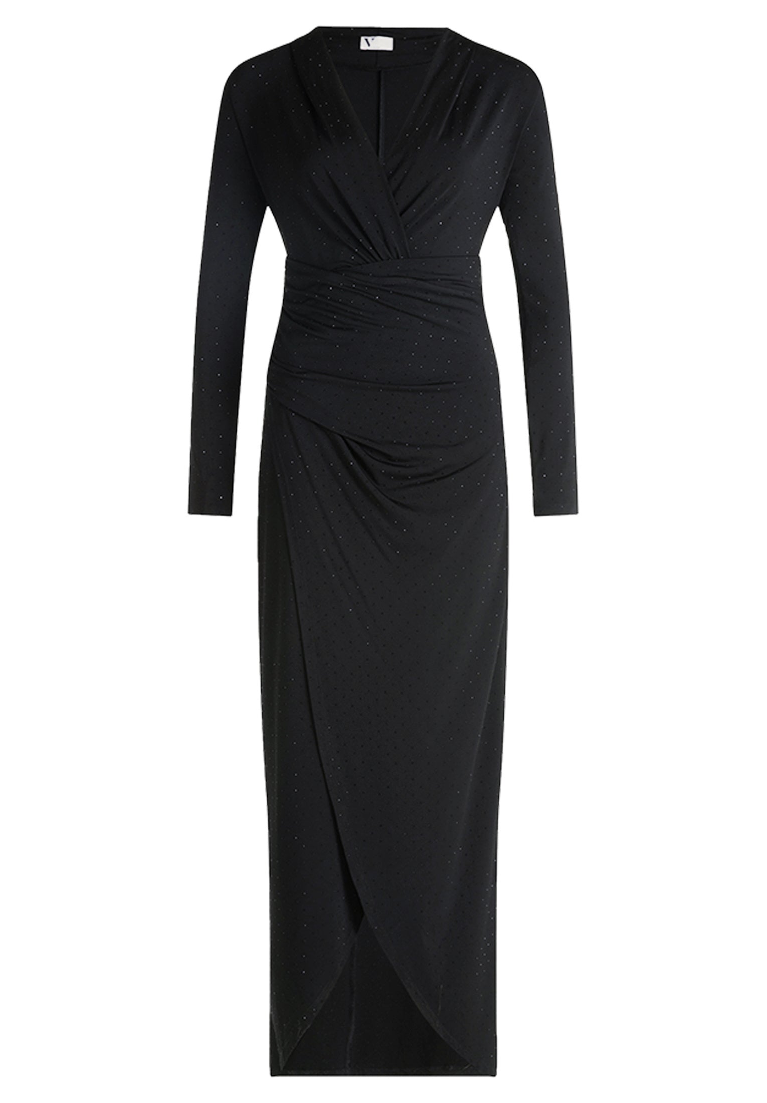 Abendkleid mit V-Ausschnitt - 9045-Black - Schwarz