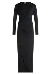 Abendkleid mit V-Ausschnitt - 9045-Black - Schwarz