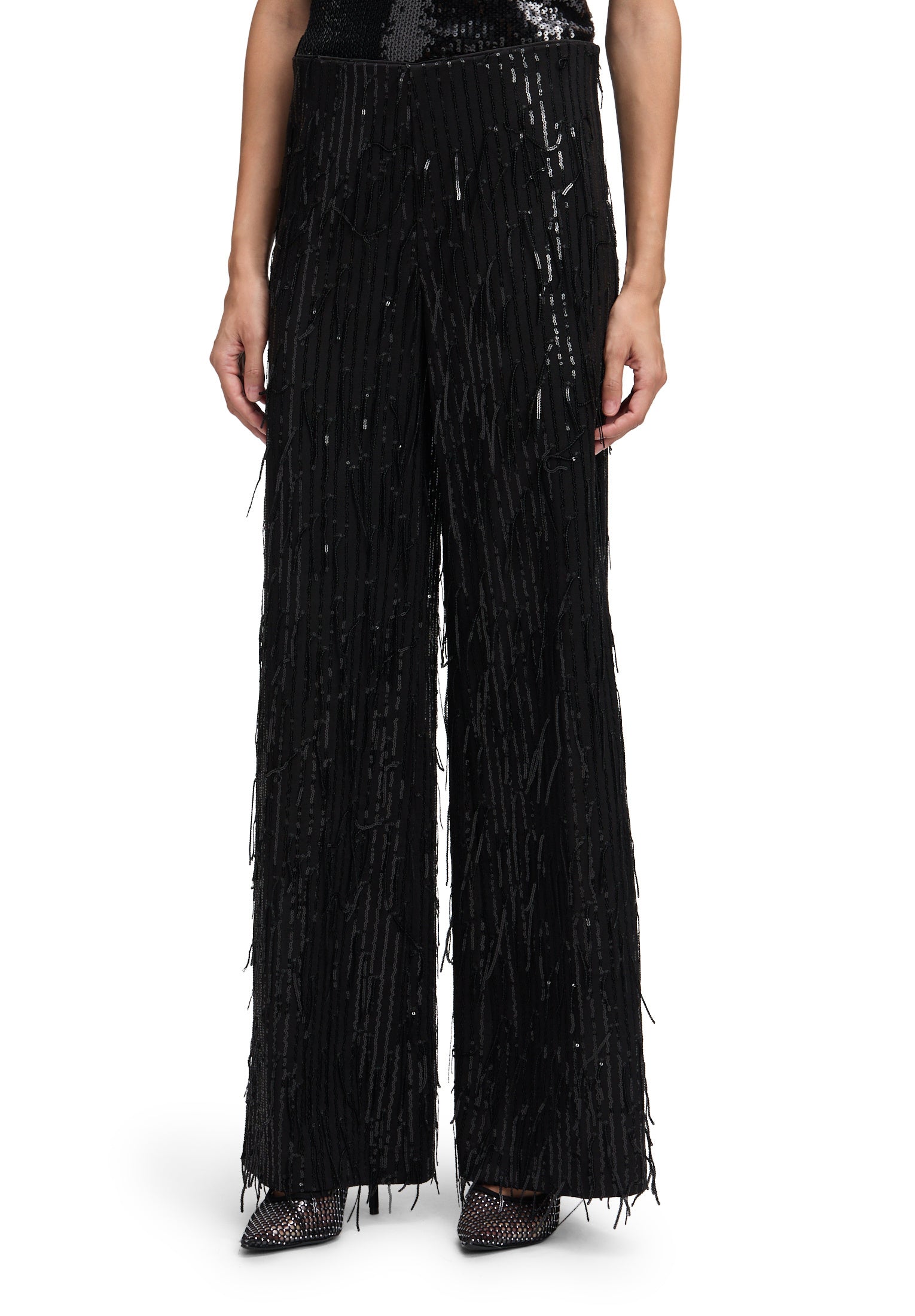 Schlupfhose Wide Leg - 9045-Black - Schwarz