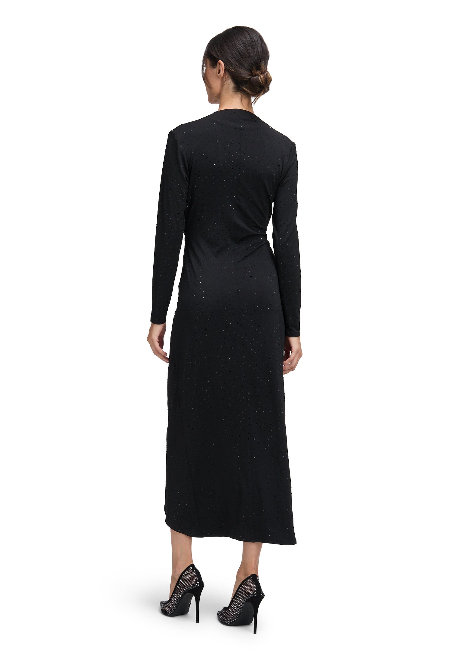 Abendkleid mit V-Ausschnitt - 9045-Black - Schwarz