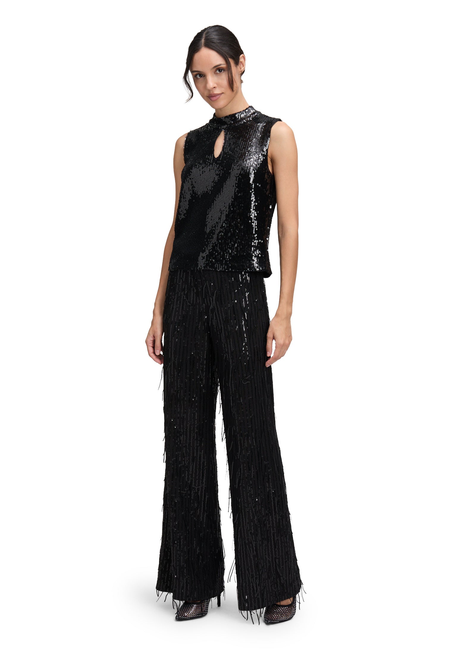 Schlupfhose Wide Leg - 9045-Black - Schwarz