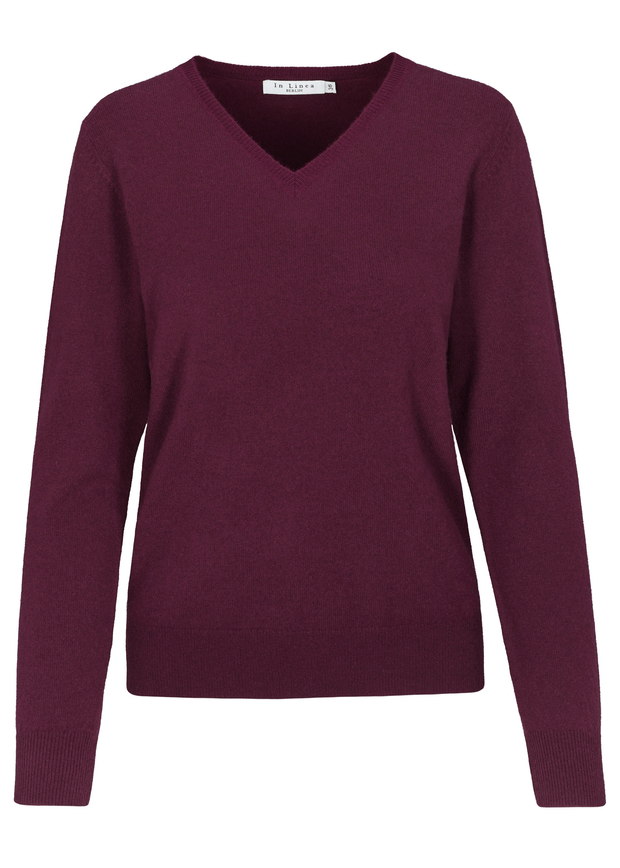 Strickpullover aus Kaschmir - 448 448 CHERRY - Rot