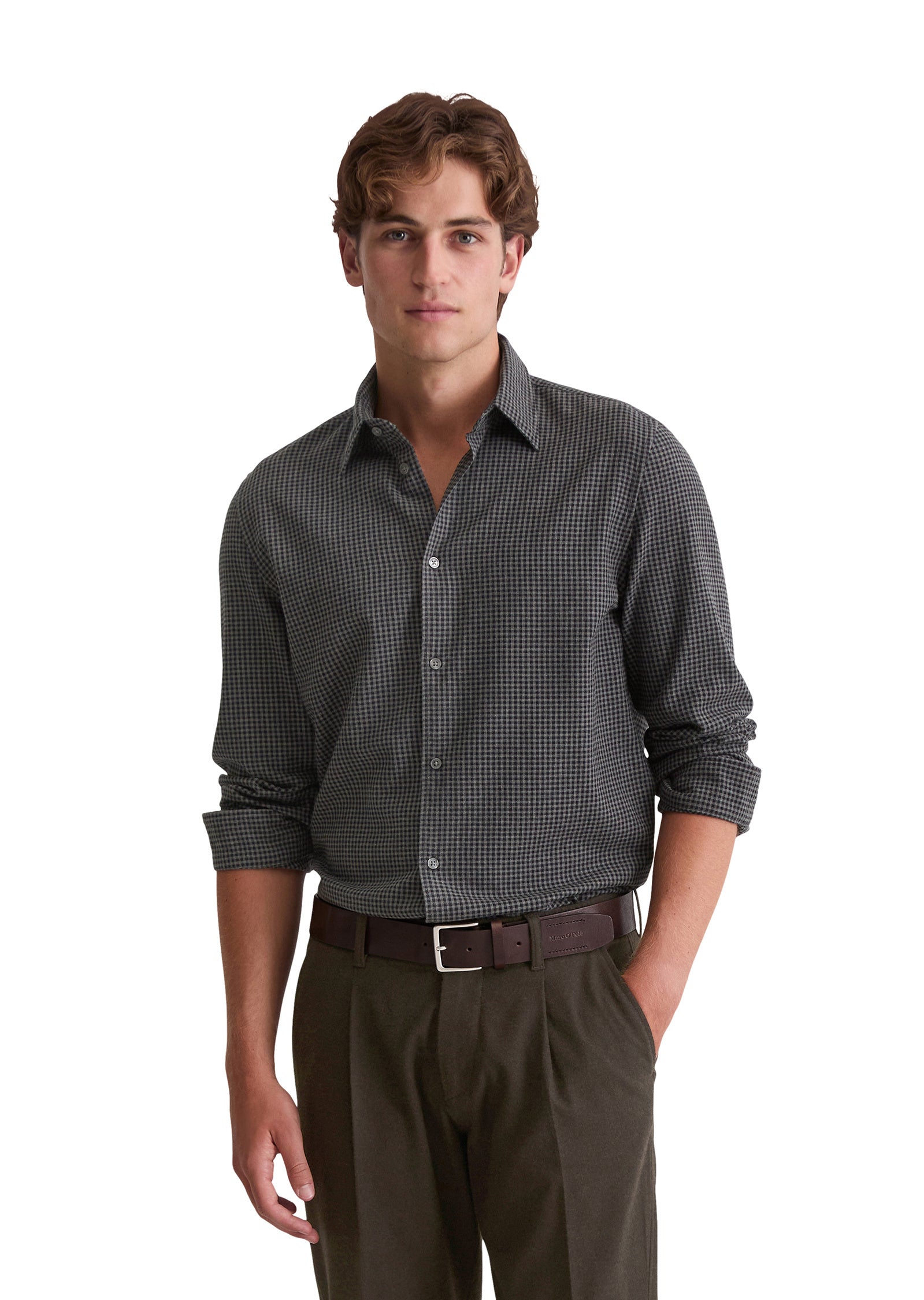 Freizeithemd kariert Shaped Fit - D94-multi/black - Grau