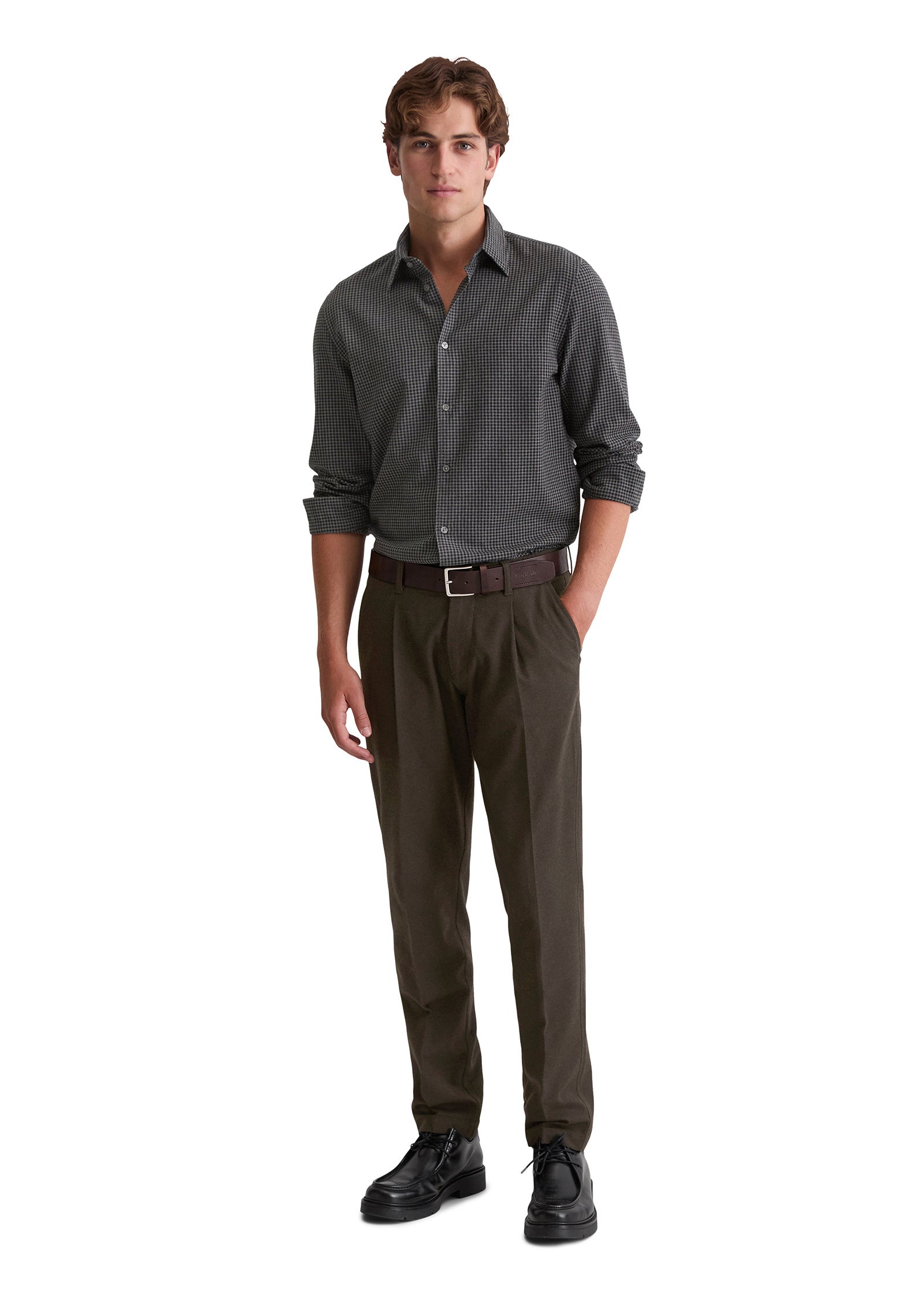 Freizeithemd kariert Shaped Fit - D94-multi/black - Grau