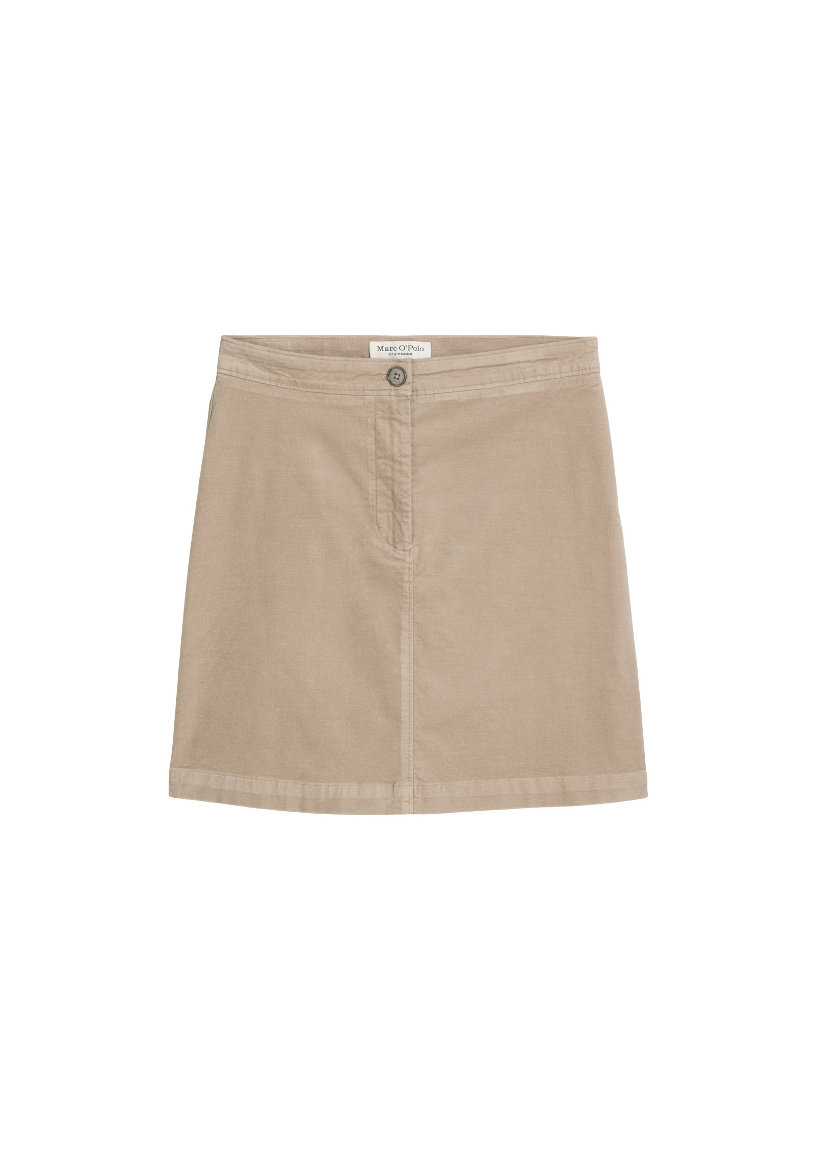 Samtrock Mini aus Baumwollmix - 911-chalky mauve - Beige