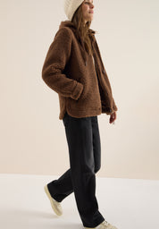 Teddy-Overshirt - 17113 mocha caramel - Beige