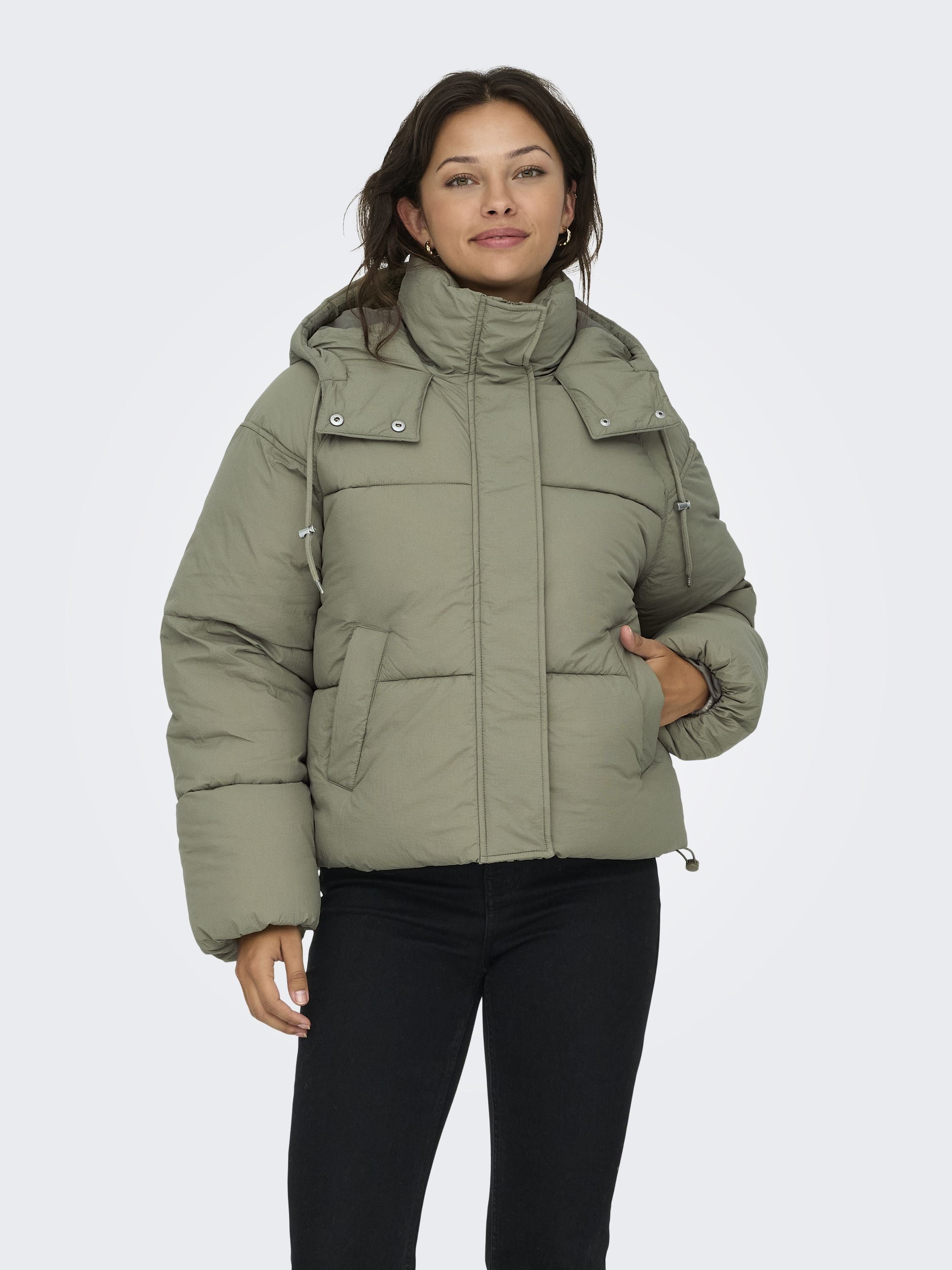 Steppjacke mit Kapuze - Mermaid - Grün