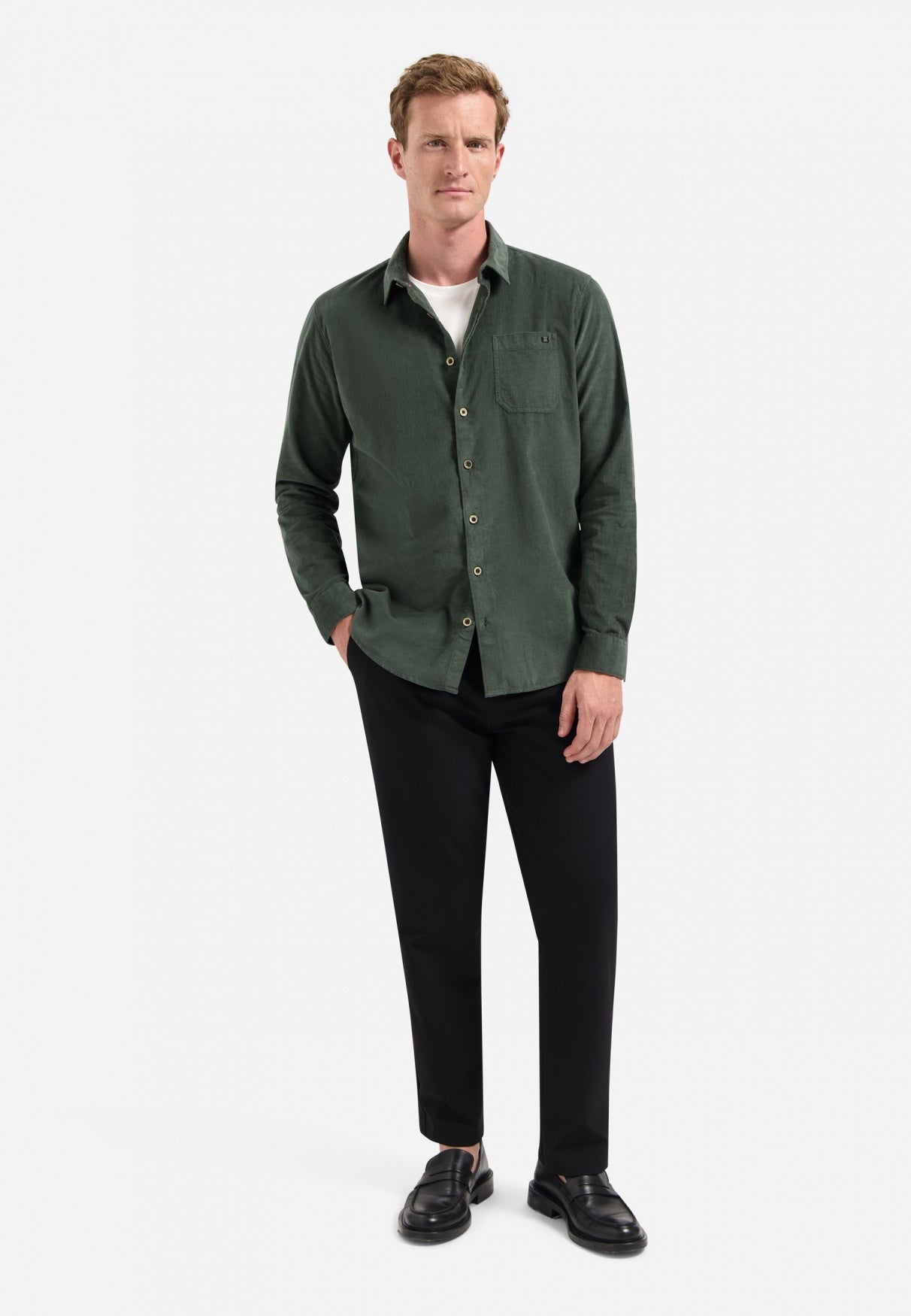 Freizeithemd Regular Fit - 052-Dark Green - Grün