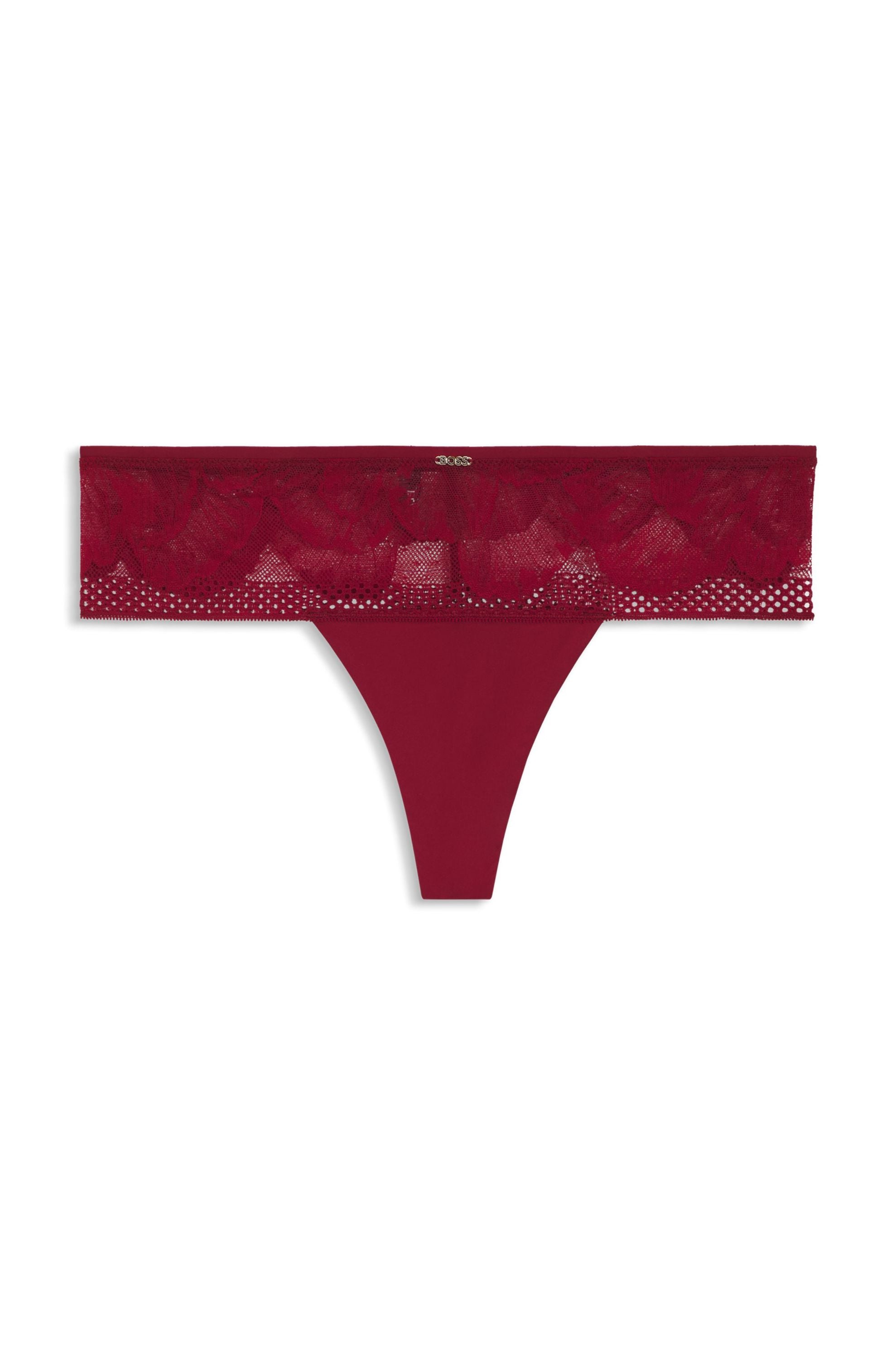 Thong PEONY LACE mit Spitze - 601-Dark Red - Rot