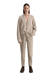 Strick-Cardigan aus Bouclé - 915-chalky mauve melange - Beige