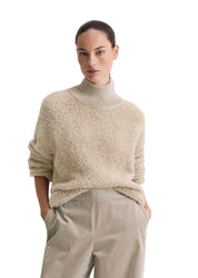 Strickpullover aus Bouclé - 915-chalky mauve melange - Beige