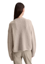 Strick-Cardigan aus Bouclé - 915-chalky mauve melange - Beige