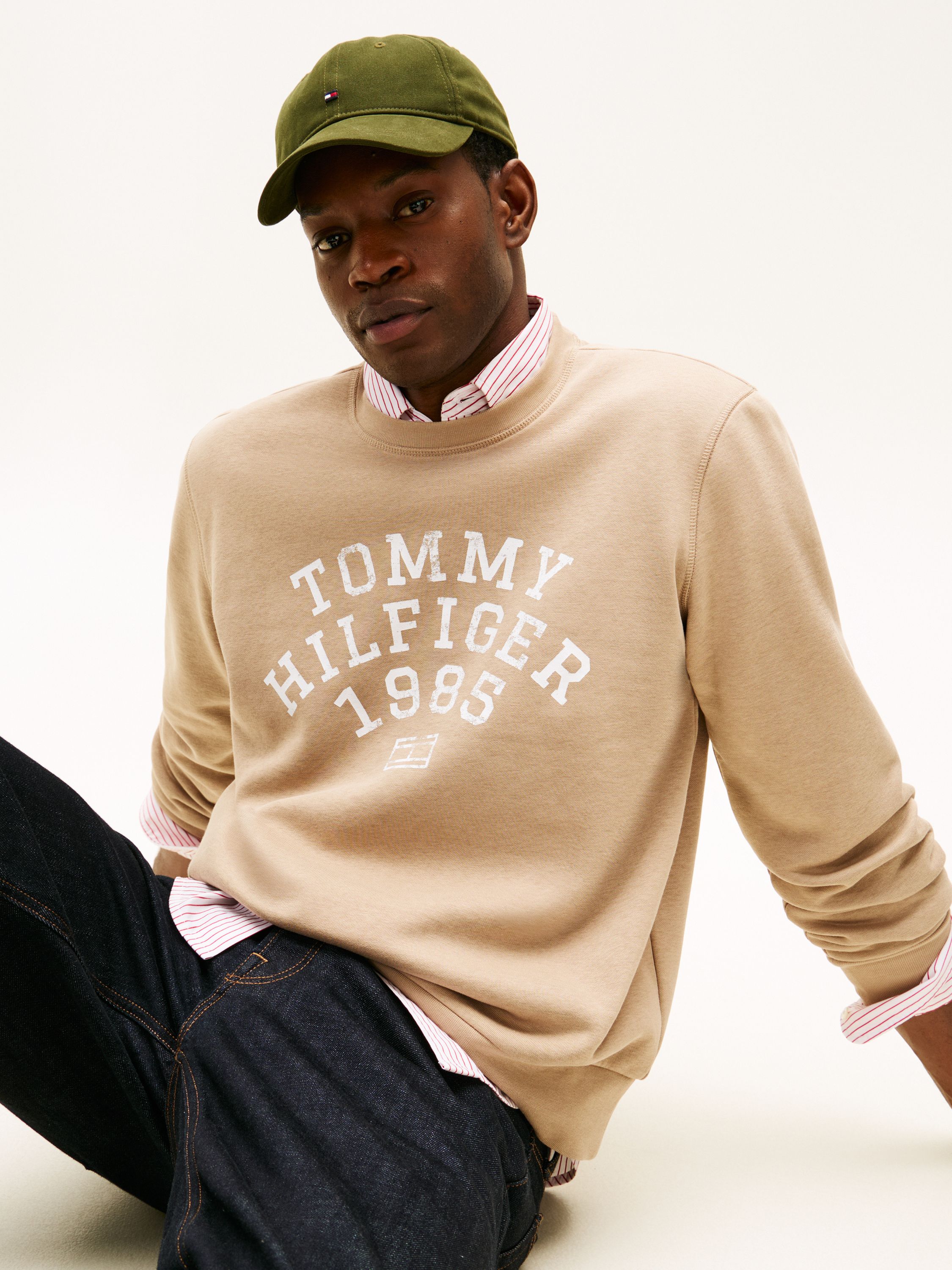 Sweatshirt aus Baumwollmix - AFE-BEIGE - Beige