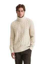 Strickpullover mit Rollkragen Regular Fit - 707-gray silk - Beige