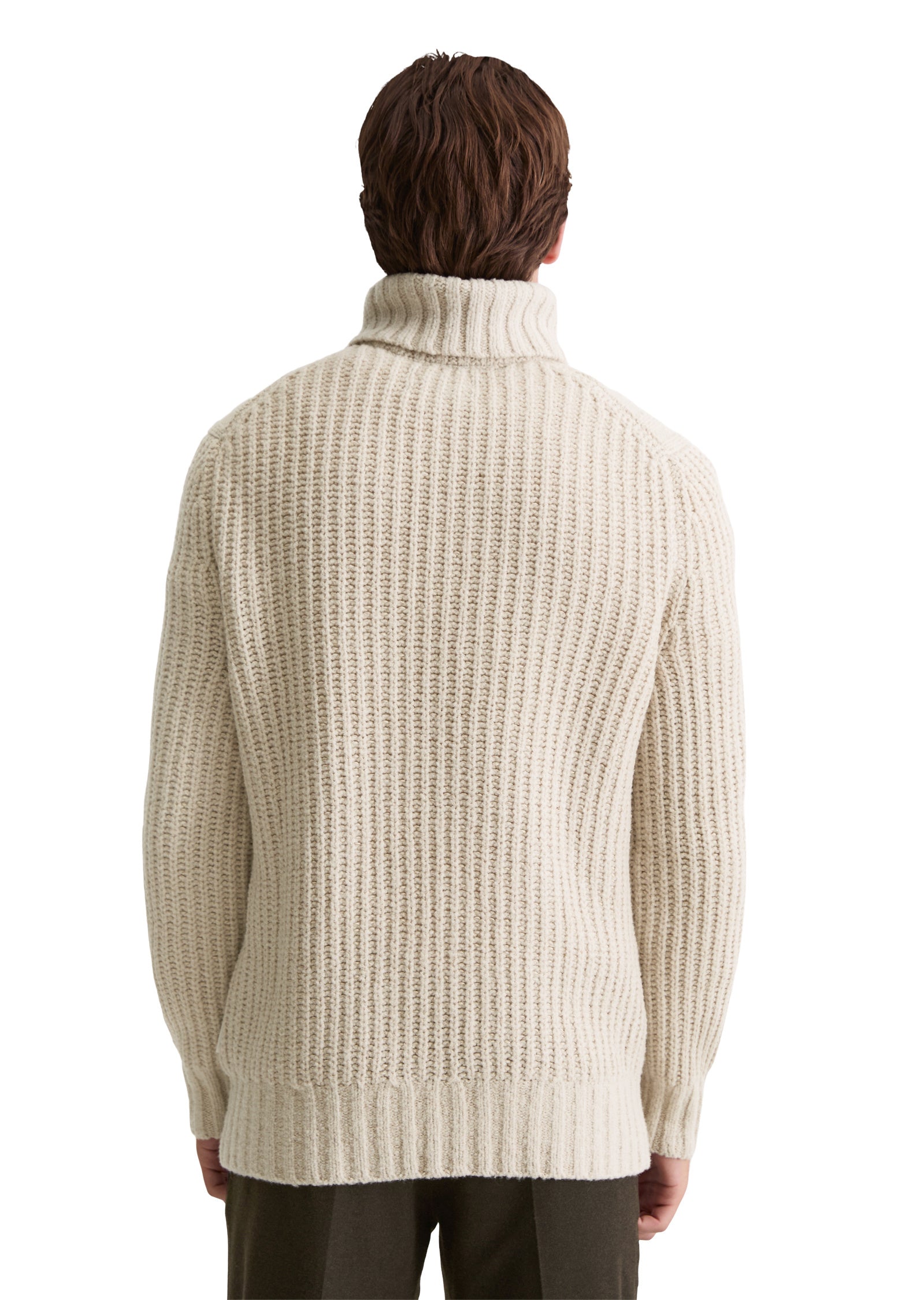 Strickpullover mit Rollkragen Regular Fit - 707-gray silk - Beige