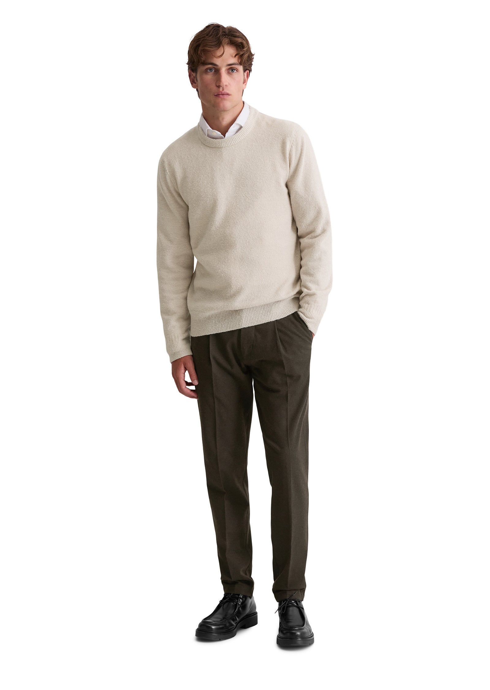 Strickpullover Regular Fit - 707-gray silk - Creme