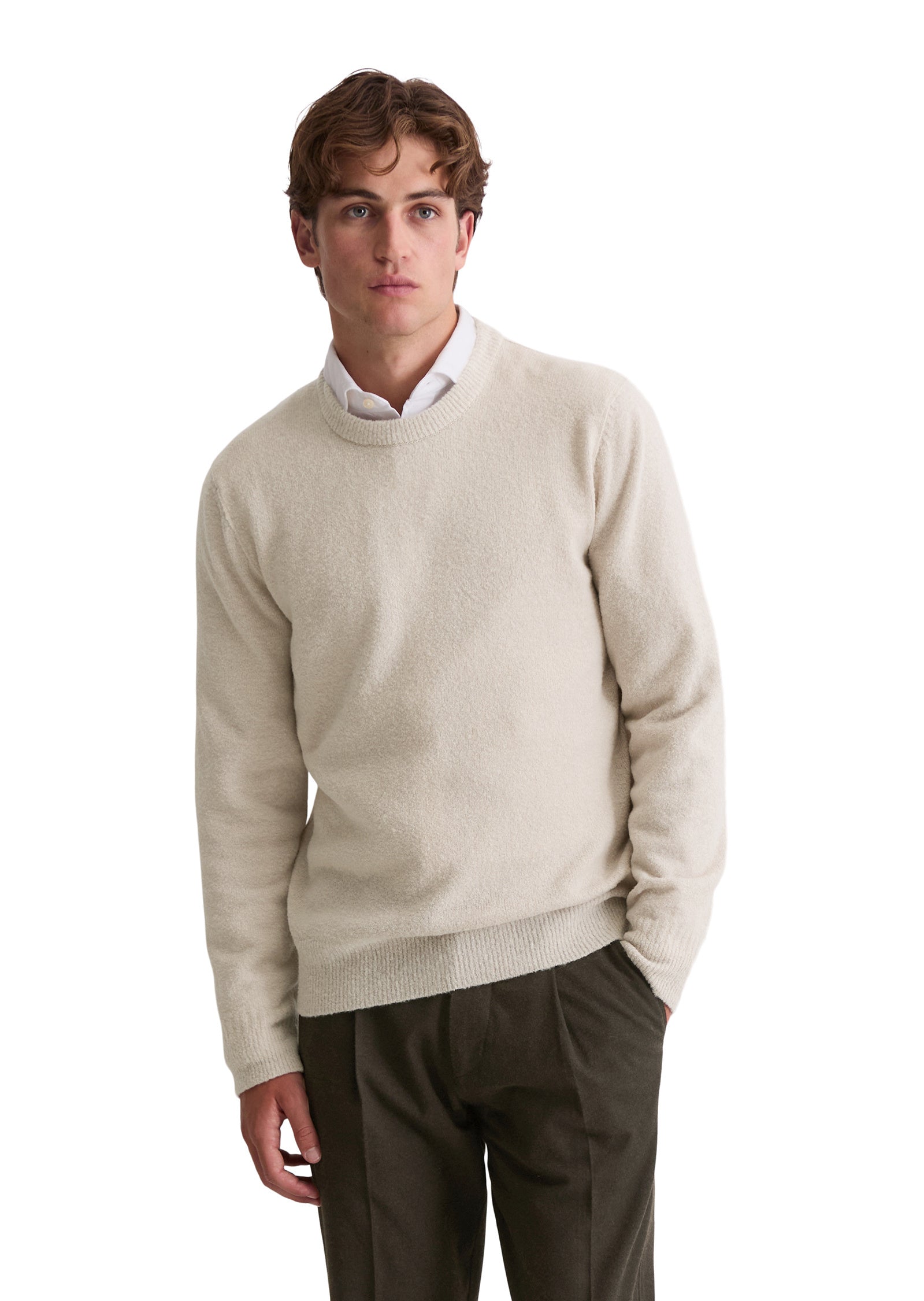 Strickpullover Regular Fit - 707-gray silk - Creme