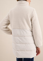 Steppmantel mit Stehkragen - 15641 teddy vanilla white - Beige