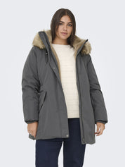 Parka mit abnehmbarer Kapuze - Blackened Pearl - Grau