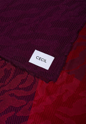 Schal mit Zebramuster - 36710 beaujolais red - Rot