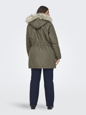 Parka Jacke - Stone Gray/NATURE FUR - Khaki