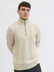 Strickpullover aus Baumwollmix - Silver Lining/Melange - Beige