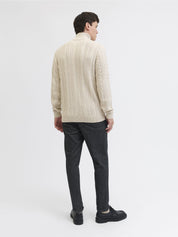 Strickpullover aus Baumwollmix - Silver Lining/Melange - Beige