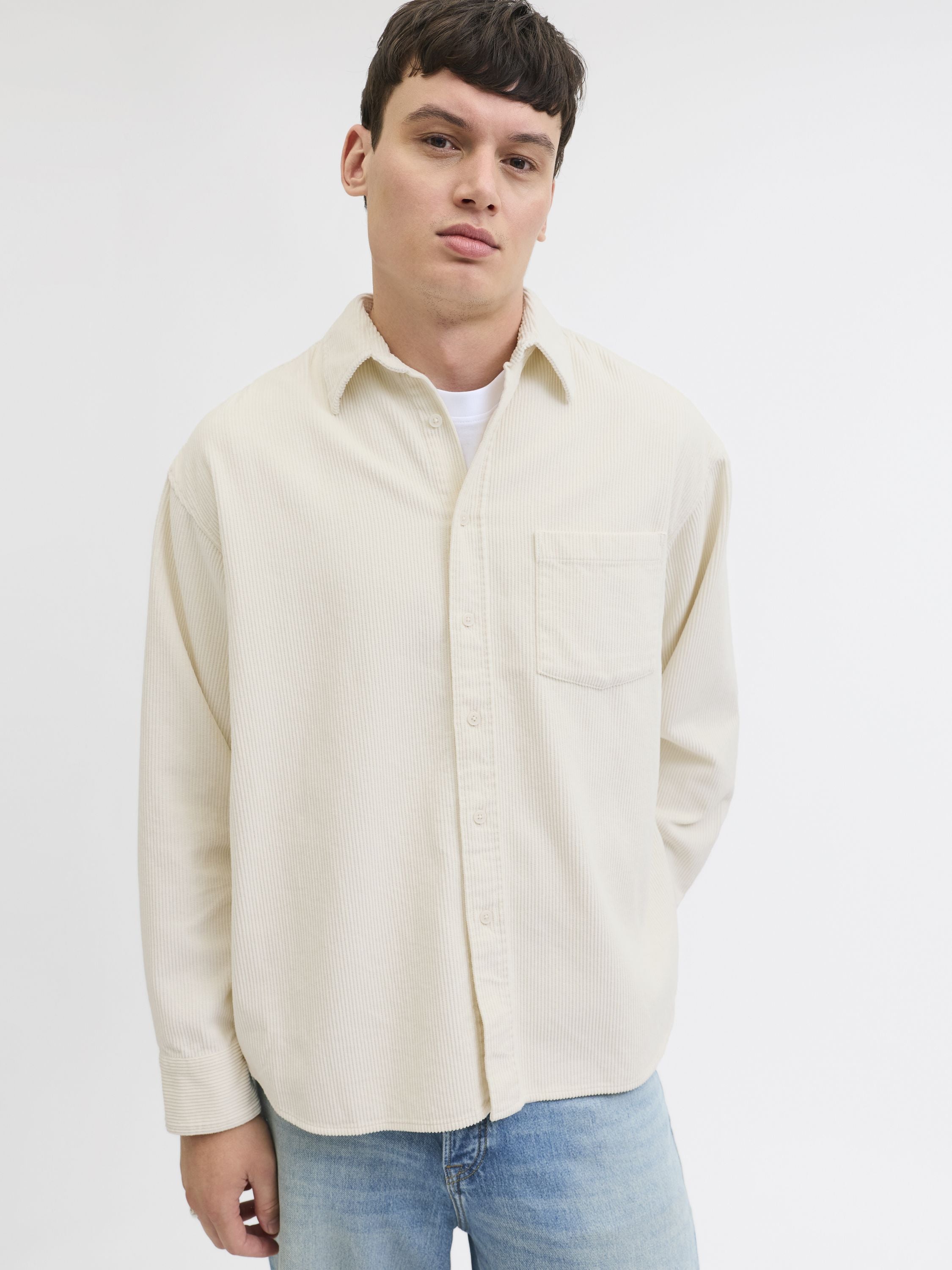 Cordovershirt Relaxed Fit - Antique White - Creme