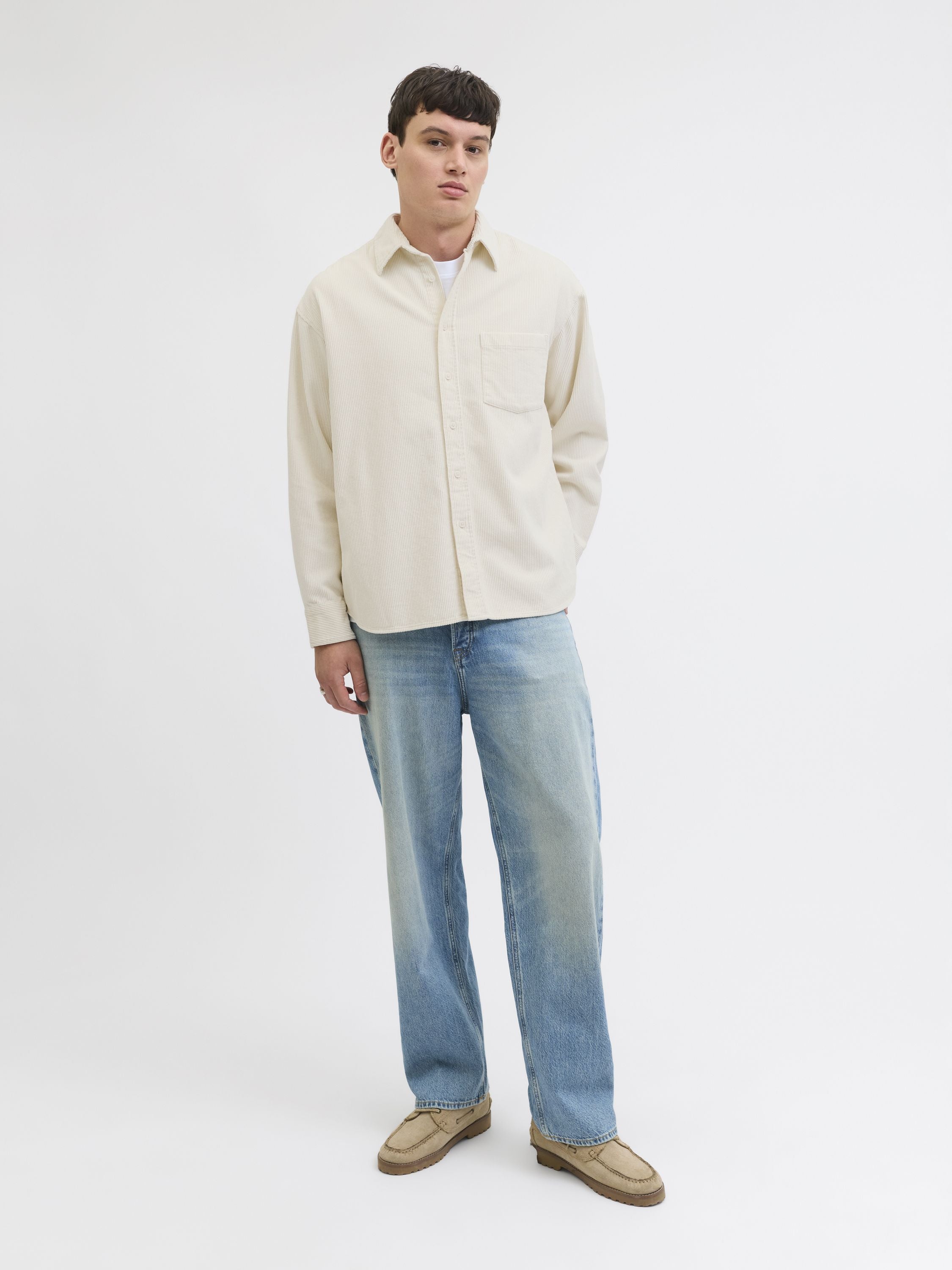 Cordovershirt Relaxed Fit - Antique White - Creme