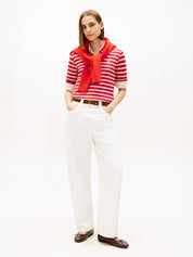 Poloshirt gestreift - 0EW-RED - Rot