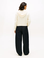 Strickjacke aus Bio-Baumwolle - AEF-BEIGE - Creme