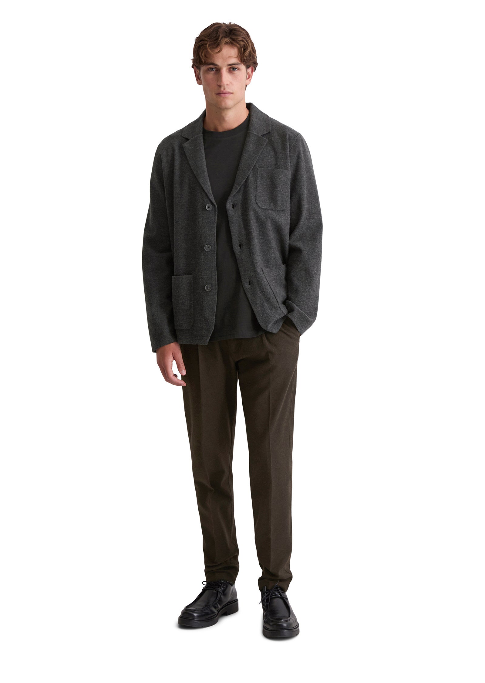 Sakko aus Schurwolle - 989-dark grey melange - Grau