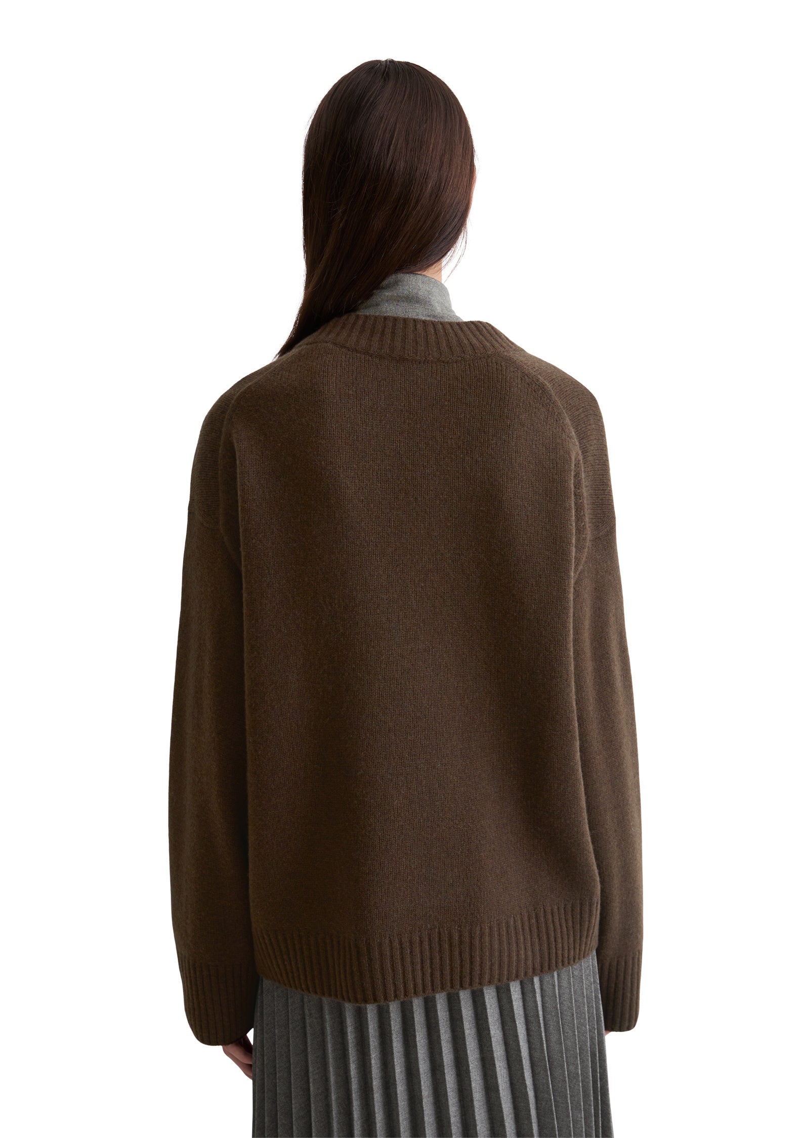 Strickpullover aus Schurwolle - 784-shaded brown - Braun