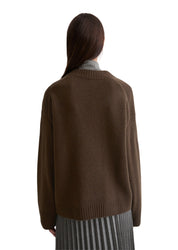 Strickpullover aus Schurwolle - 784-shaded brown - Braun