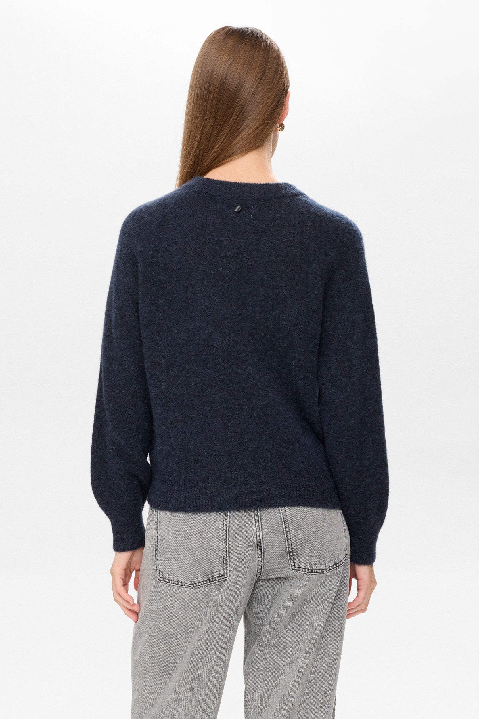 Strickpullover NURIETTE aus Wollmix - 3038 - Blau
