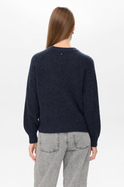 Strickpullover NURIETTE aus Wollmix - 3038 - Blau