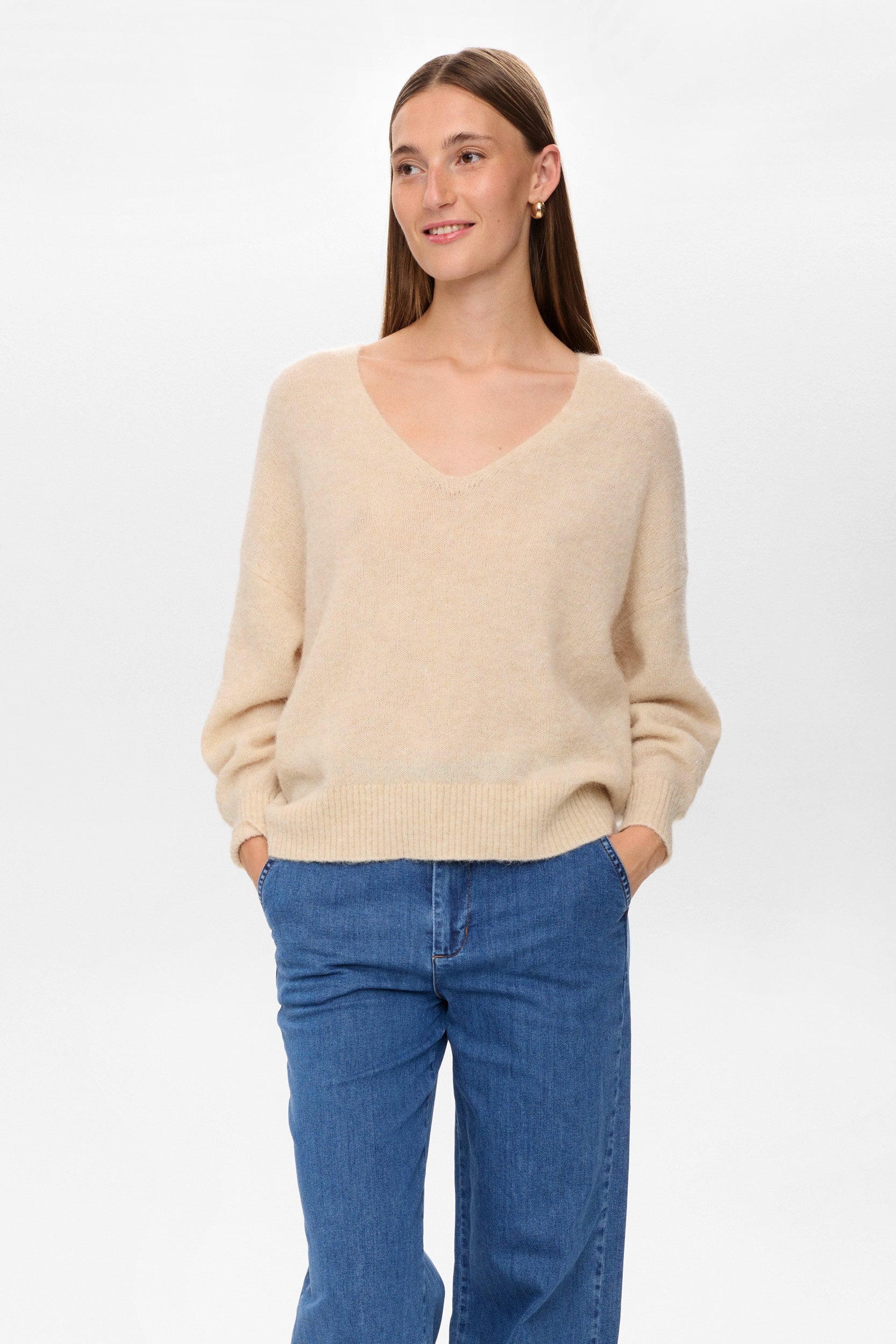 Strickpullover NURIETTE aus Wollmix - 0547 - Beige